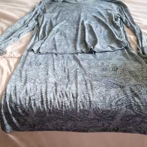 Scene Weaver Gray Patterned Dress
